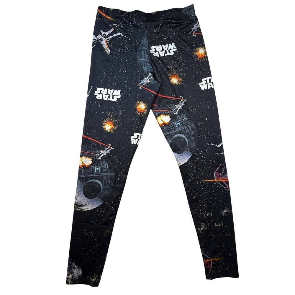 Star Wars Leggings Black X Wing Death Star Print Size‎ Large fan gear statement